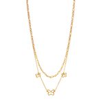 Collar-para-mujer-de-metal-con-dos-niveles-en-tono-dorado-con-detalles.-