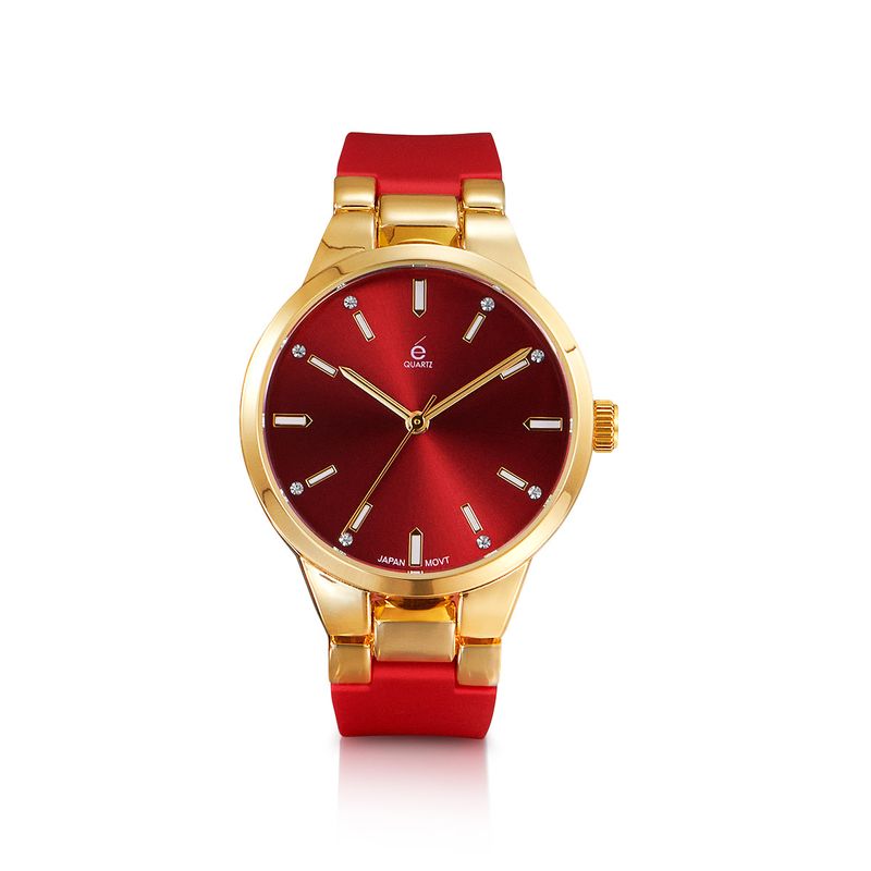 Reloj-para-mujer-rojo-con-detalles-dorados