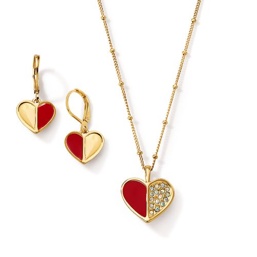 Set Collar + Aretes Shinny Heart