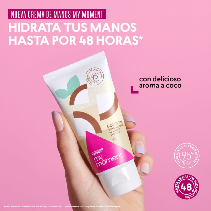 nueva-crema-de-manos-Coco-Colada-My-Moment-es-ideal-para-hidratar-tus-manos-hasta-por-48-horas