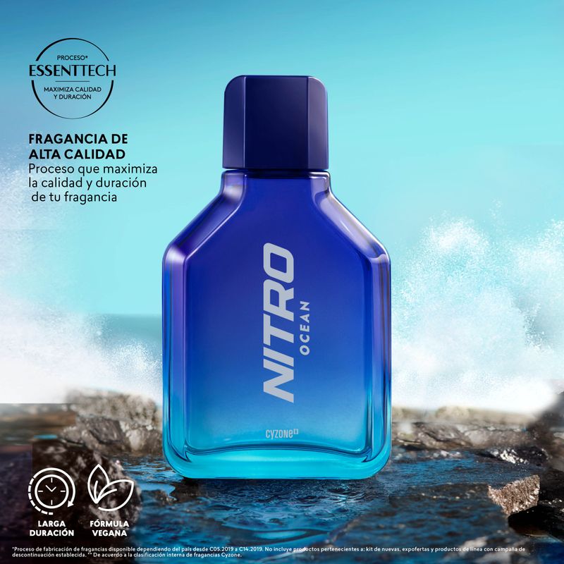 Perfume para Hombre Nitro Ocean. Aroma duradero l Cyzone Cyzone Colombia