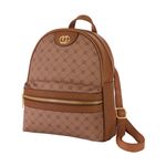 Mochila-de-Mujer-de-estilo-casual-en-material-tipo-PVC-y-de-color-marron.-Amplios-compartimientos.