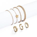 Set-de-4-pulseras-para-mujer-Butterfly-Touch--en-dorado-para-un-toque-moderno-en-tus-looks-diarios.