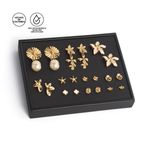 Set-de-aretes-Elegant-Chain-con-10-piezas-doradas-y-perlas-acrilicas-ideales-para-uso-diario.