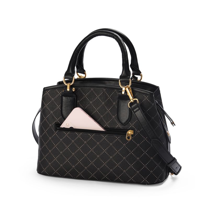 Bolso-para-mujer-en-material-tipo-cuero-negro-con-asas-3-compartimentos-y-colgante-removible.-